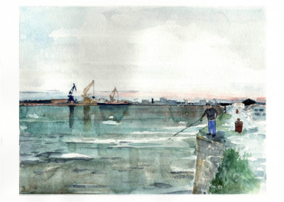 Pêcheur sur Adour - Anglet